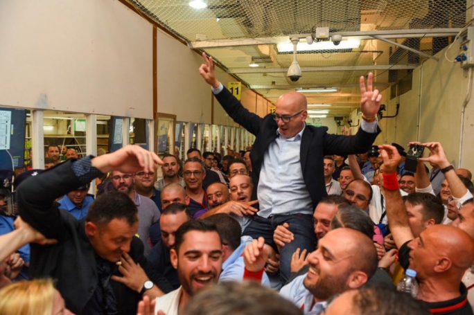 Have we really taken Valletta? Jubilation for Labour as One TV host Alfred Zammit is crowned mayor of the capital city, a first-time victory for the PL - below, how that final local council map looked, pretty red...