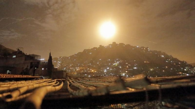 Syrian air defenses intercepted Israeli missiles targeting an area in Damascus