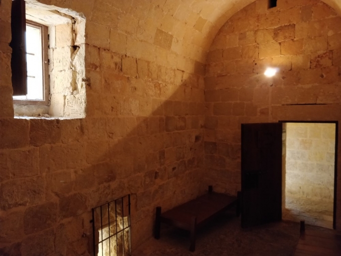 A 17th century prison cell at the Inquisitor's Palace in Birgu