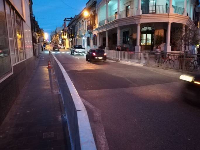 New anti-pedestrian railings installed at the bottom of Rue D’Argens in Msida