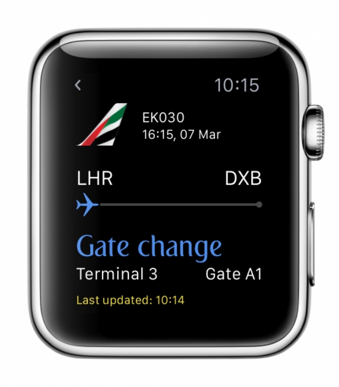 Emirates’ customers from around the globe will be able to enjoy the smart features and sleek interface of the Emirates app for Apple Watch designed to complement the Emirates iPhone app