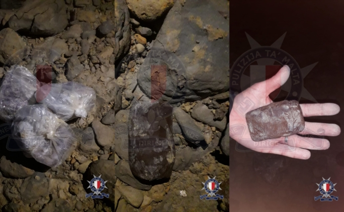 Waves wash ashore packages containing cannabis at Ghajnsielem