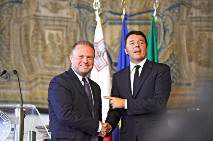 Amico mio: Joseph Muscat with Matteo Renzi