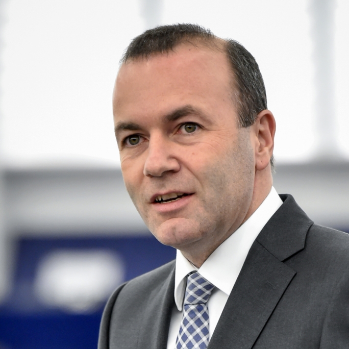 German Chancellor Angela Merkel supports the Spitzenkandidat process which could install Manfred Weber (pictured) as European Commission president