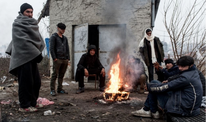 Migrants at the Belgrade Waterfront. Photo by Mario Badagliacca