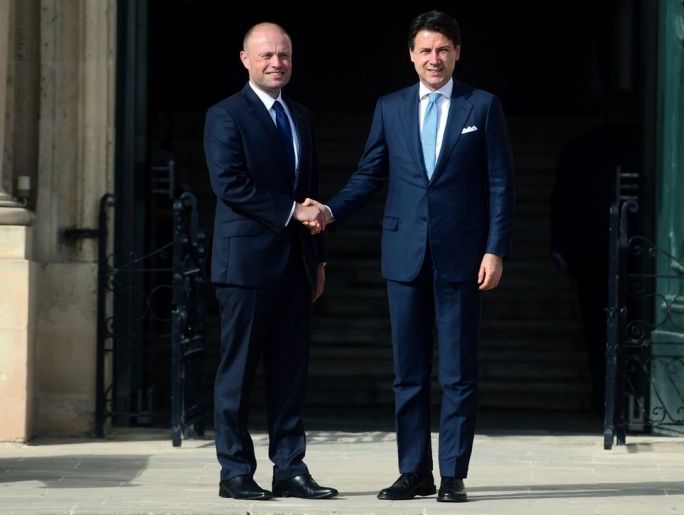 Joseph Muscat and Giuseppe Conte