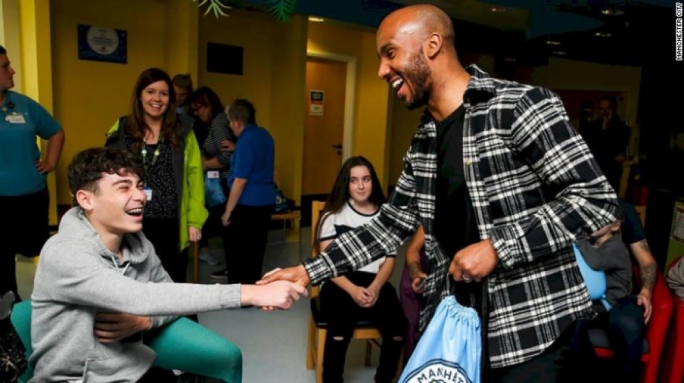 The new pain distraction unit was funded by Manchester City players