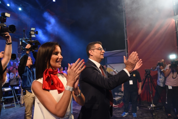 Adrian Delia with wife Nickie Vella de Fremeaux