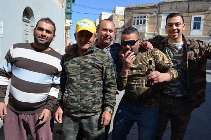 Hunters celebrate their referendum win. Photo: John Pisani
