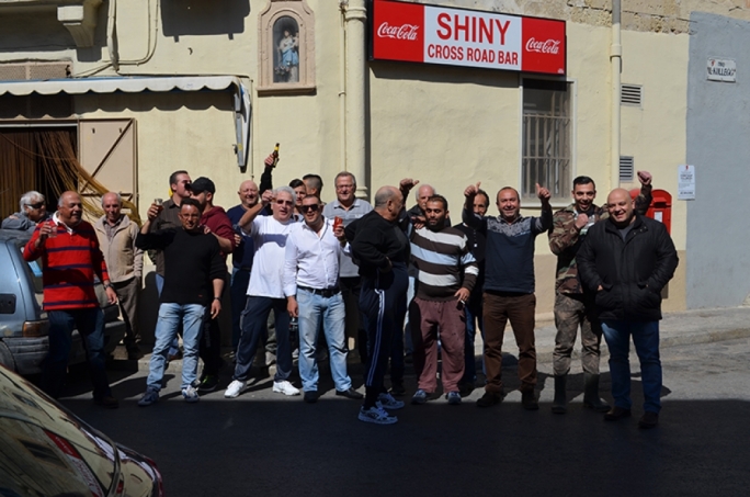Hunters celebrate their referendum win. Photo: John Pisani