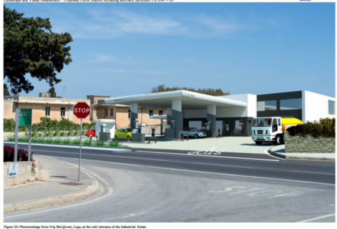 The petrol station proposed in Luqa