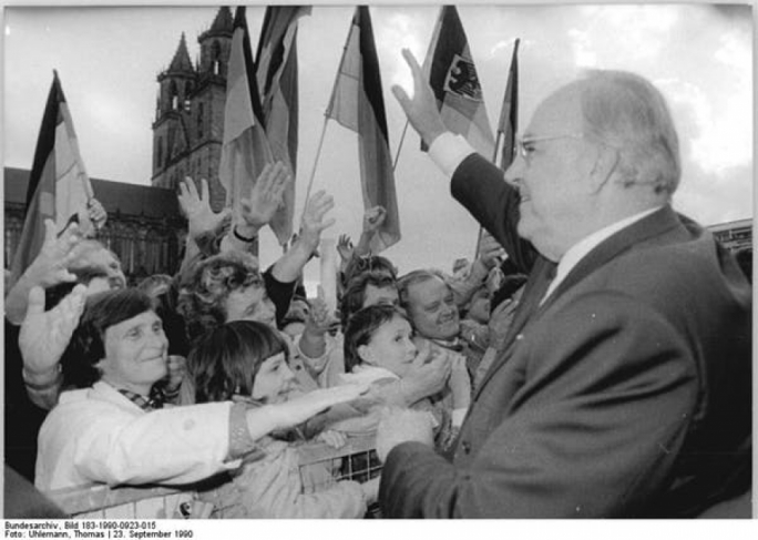 Helmut Kohl oversaw German reunification