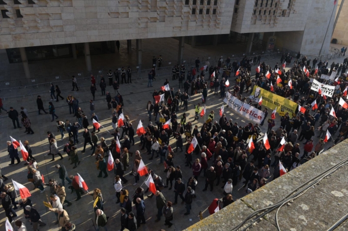 A smaller turnout than in previous protests
