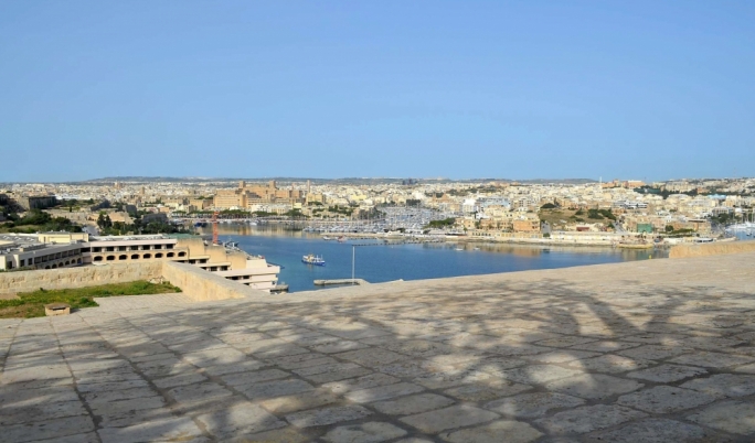 Photomontage of view of towers from Hastings Garden in Valletta as submitted in EIA, using a 25mm wide-angle