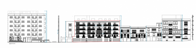 The plan for the townhouses is to build a six-storey apartment block