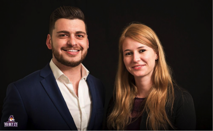 CEO Nikolai Livori (left), and Phoenix Sports Club 1st Division Handball player Sarolta Sebes (right)