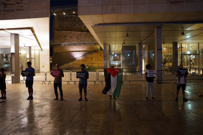 Activists project Gaza horror images next to parliament, urge Maltese Government to act now