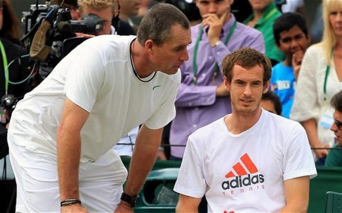 Andy Murray (seated) with Ivan Lendl