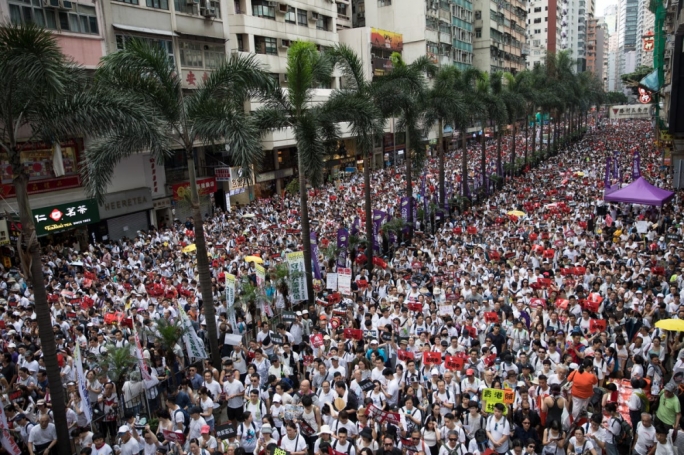Organisers estimate that one million people took part in Sunday's march, however police put the figure at 240,000 at its peak