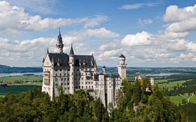 The castle of Neuschwanstein was the inspiration for Cinderella’s castle