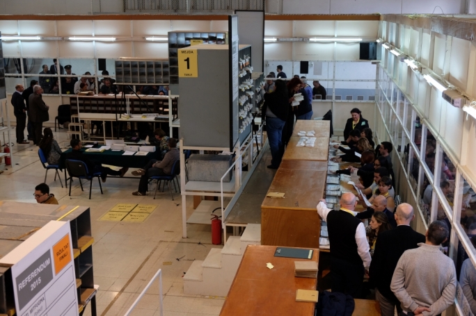 Inside the counting hall