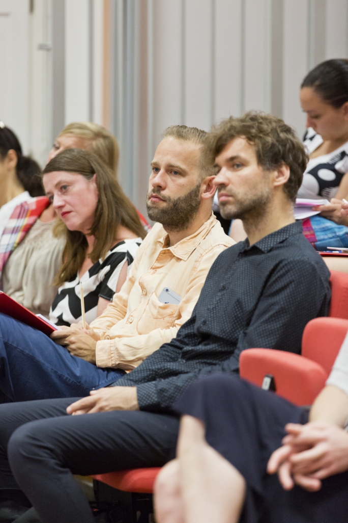 Curators Antje Weitzel, Nadim Samman and Sebastian Cichocki
