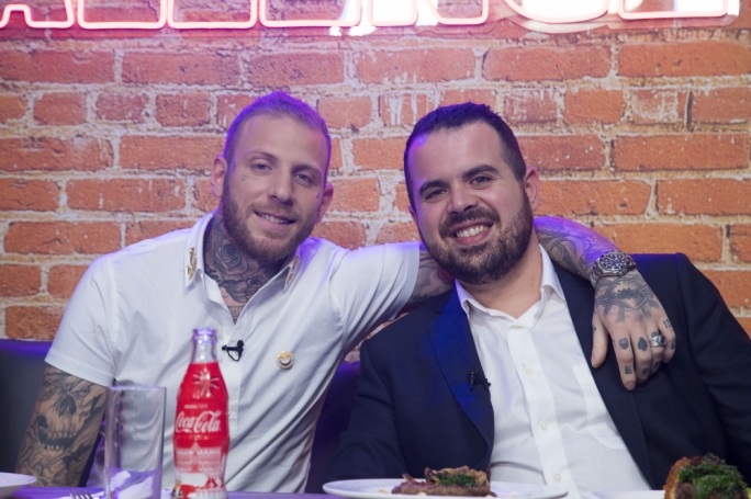 Chef Daniel Grech and mystery judge Chef Alain James Grech