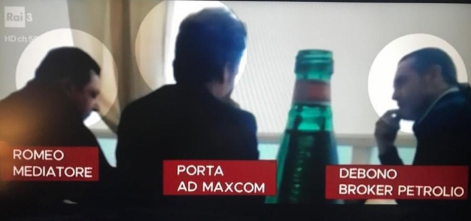 Covert footage recorded by Italian investigators of Darren Debono (right) in one of his meetings sometime in 2015 with Italian business partners that include mafia associate Nicola Orazio Romeo (left)
