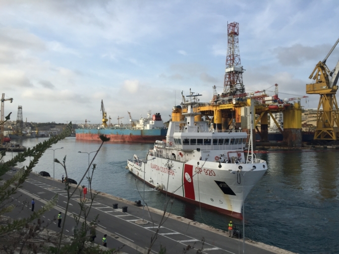 The Italian coast guard, the Bruno Gregoracci arrived in Malta just before 8am
