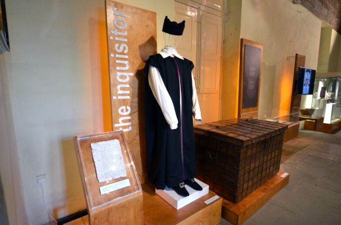 Some of the exhibits at the Inquisitor's Palace