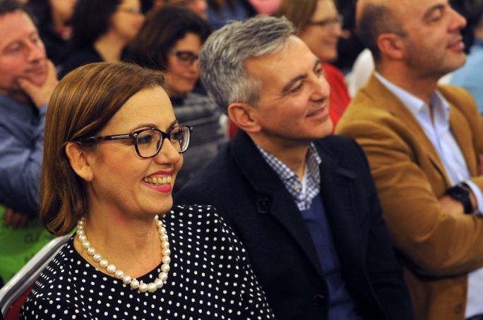 PN executive president Ann Fenech and opposition leader Simon Busuttil