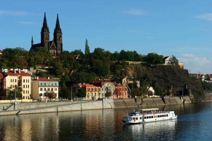 Vysehrad or “Castle on the heights” is a beautiful place to visit at any time or day or any time of year