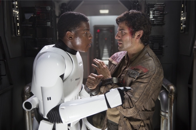 In a tight spot: Boyega and Oscar Isaac have charisma and humour to spare, humanizing the space adventure