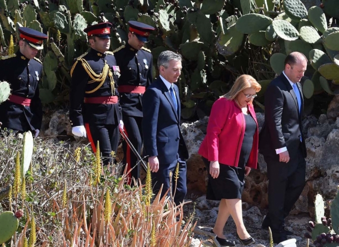 Joseph Muscat (right) is ready to remove Freedom Day from Malta's list of national holidays