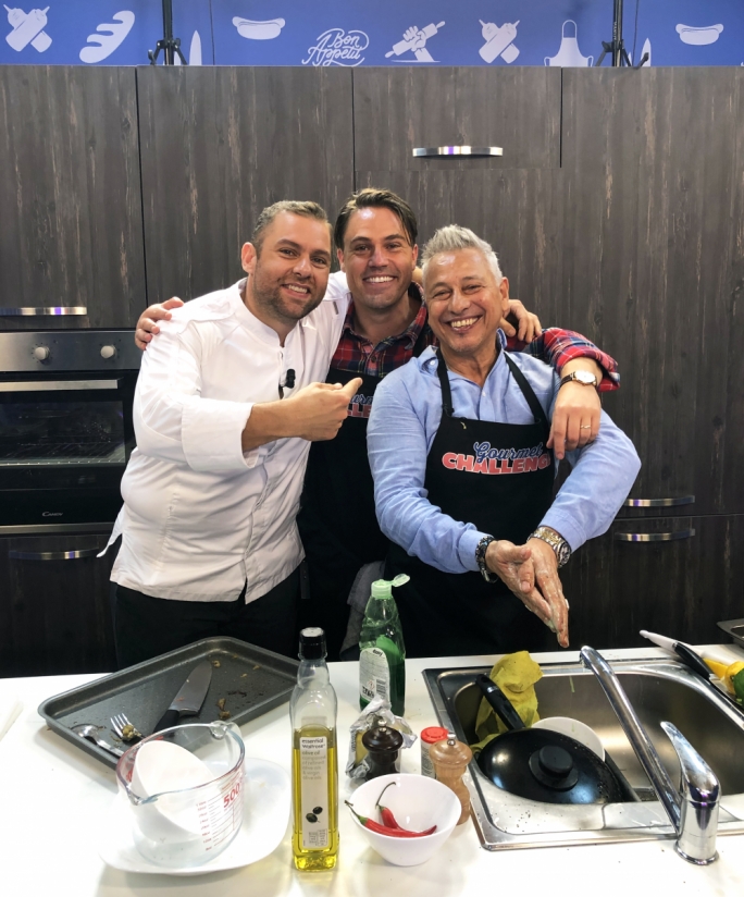 Gordon and Lars with Chef Robert Cassar