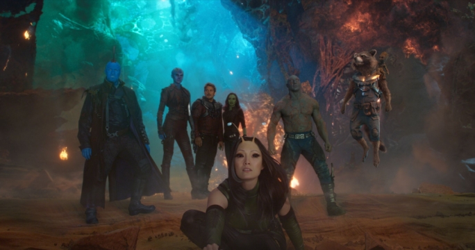 The a-holes return: the self-declared Guardians of the Galaxy strike a pose amid a conclusion replete with CGI noise and nonsense
