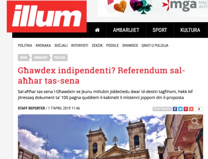 Independence for Gozo: Is it one way of ditching the tunnel project?
