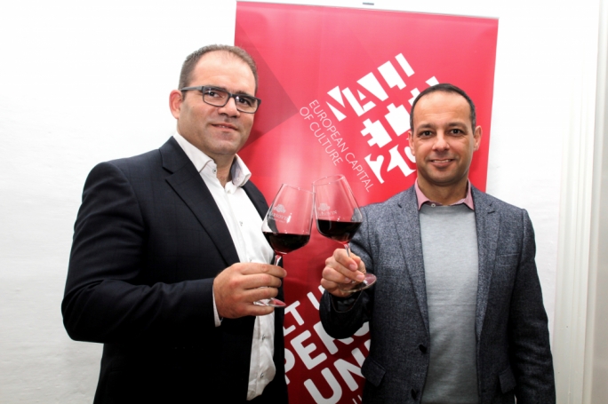 Jeremy Cassar (left) with V18 chairman Jason Micallef