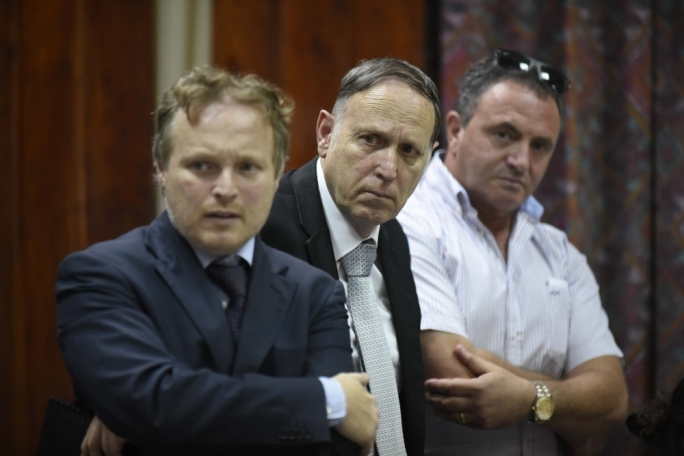 Lawyer John Refalo (left) and his father Prof. Ian Refalo, who represent the fish farm operators