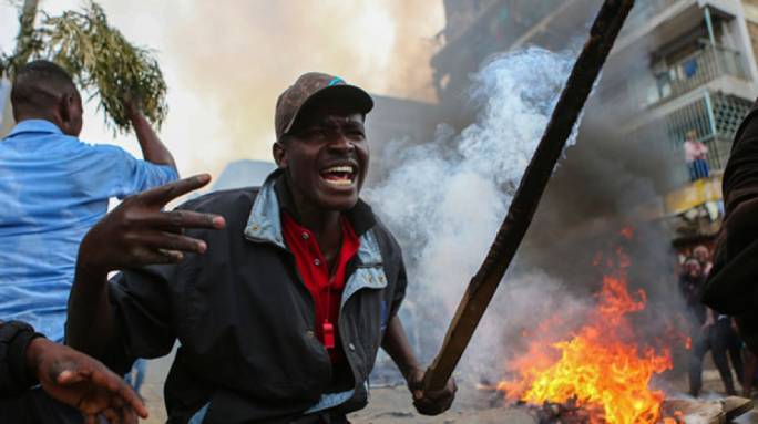 Violent protests break out in Kenya following election result