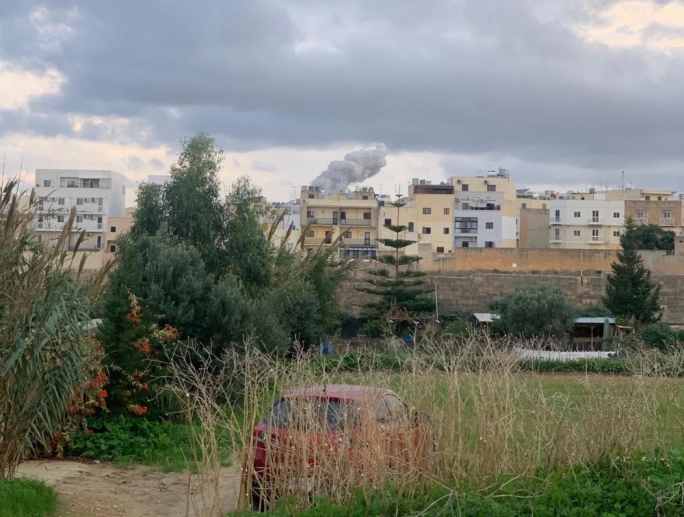 The explosion sent a large plume of white smoke into the air that was visible from various parts of the island
