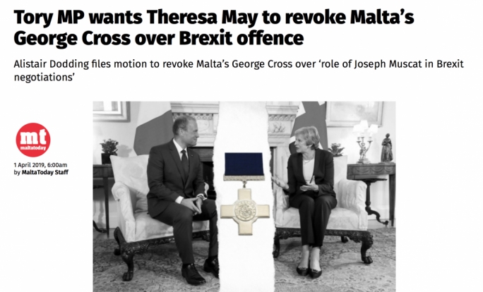 Touch the George Cross and it's a sure way of getting the Maltese cross