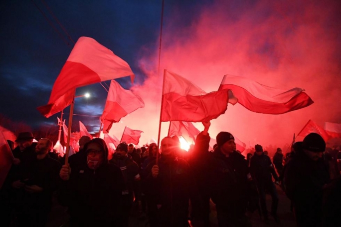 In 2017 a nationalist march and counter-protest took place in Warsaw