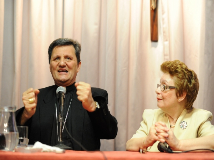 Mario Grech in 2011 addressing a Fgura parish meeting at the height of the divorce referendum. He once warned his flock of ‘wolves in sheep’s clothing’ but his views on the Synod on the family, which he attended, have been given much importance in Vatican newspaper L’Osservatore Romano