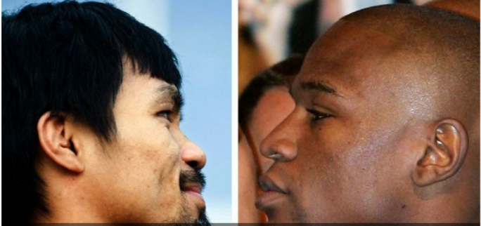 Philippines Boxer Manny Pacquiao (L); and Heavyweight Boxer Floyd Mayweather Jr. (R)