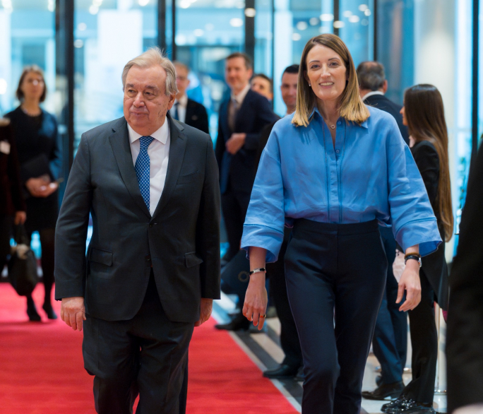 Metsola meets UN Secretary General ahead of European Council meeting