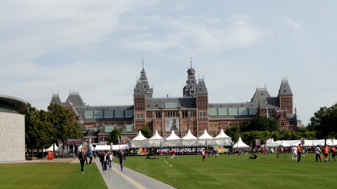 The open square in Museumplein is a hub of activity in summer and winter