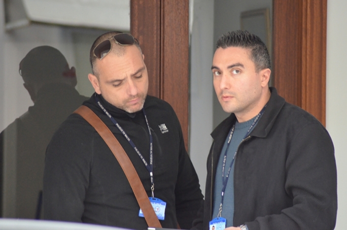 CID Police near the apartment building. Photo John Pisani