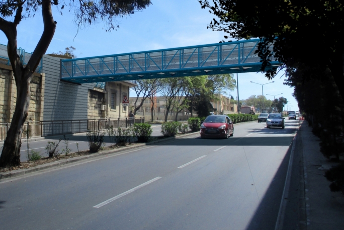 The footbridge will span the busy artery running between MCAST and the mosque