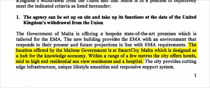 The Maltese government is promoting residential units at SmartCity as an added bonus